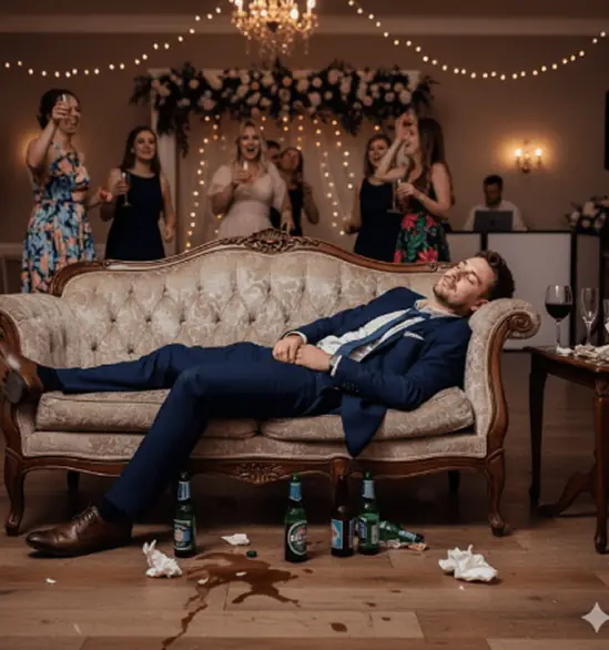 Convidado dormindo no sofá durante a festa, quem nunca?