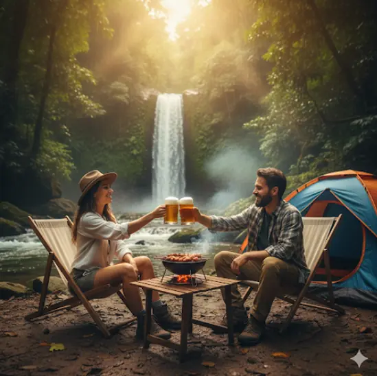 Vivência na natureza, trilha e cachoeira, do jeitinho que os noivos amam